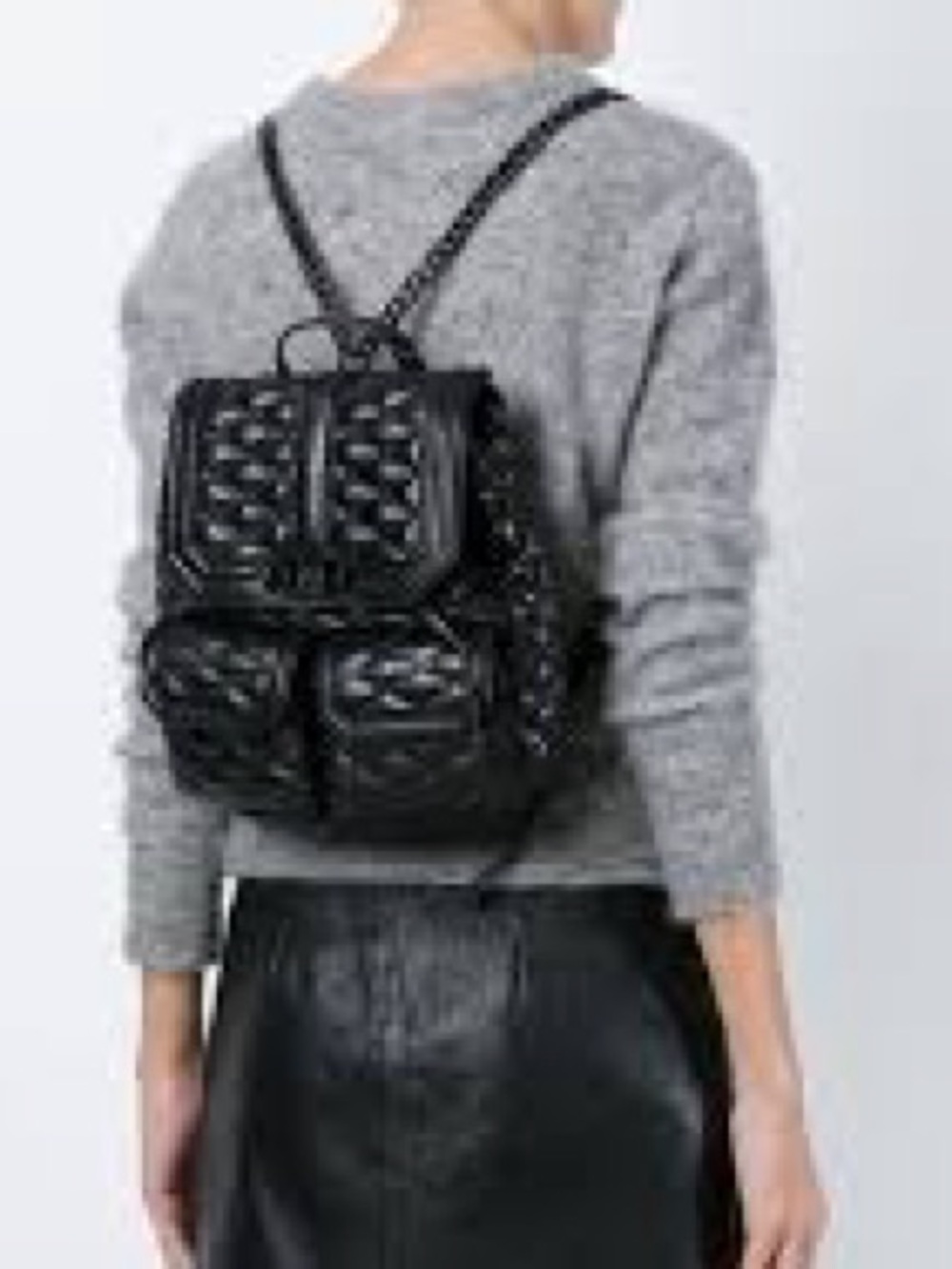Rebecca Minkoff Leather and Chains Backpack
